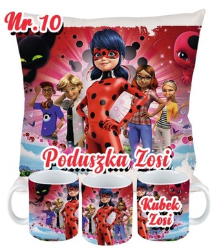 КОМПЛЕКТ ПОДУШКА + КРУЖКА БОЖЬЯ КОРОВКА ЧЕРНЫЙ КОТ N8