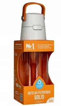 Butelka Dafi filtrująca SOLID pomarańczowa 0,5l