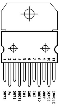 L6203 MULTIWATT 11 Контроллер двигателя 48В 4А