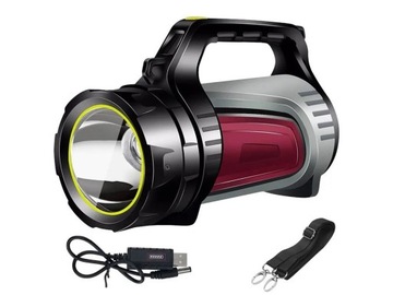 Szperacz latarka LED powerbank 4500MaH 3 tyrby AKU MOC dwa kolory