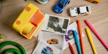 Детская камера моментальной печати Redleaf PicMe с принтером - желтая