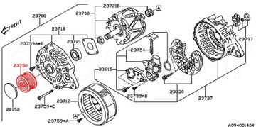 ALTERNÁTOR - SPOJKA JEDNOSMĚR SCHAEFFLER INA 535 0312 10