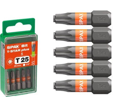 SPAX-BIT T-STAR plus T 25, 25 mm 5 szt