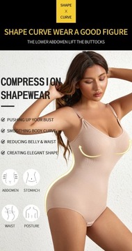 Seamless Full Body Shaper Women Bodysuit Open Crot
