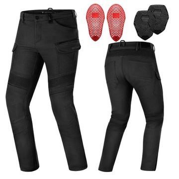 Spodnie motocyklowe SHIMA GIRO 3.0 BLACK czarny jeansy bojówki GRATISY