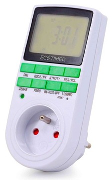 ПРОГРАММАТОР ВРЕМЕНИ ВКЛ/ВЫКЛ ЦИФРОВОЙ ТАЙМЕР ЖК-дисплей - польское меню