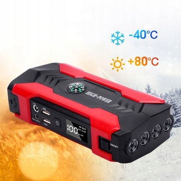 POWERBANK ROZRUSZNIK BOOSTER JUMP STARTER MOCNY Z LATARKĄ LED 28000MAH
