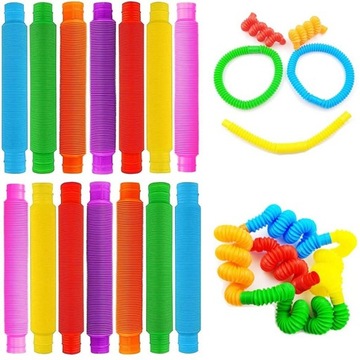 RURKI POP TUBE RURY XXL ! 70cm TUBY SENSORYCZNE ZESTAW 12 SZT ZABAWKA GRA