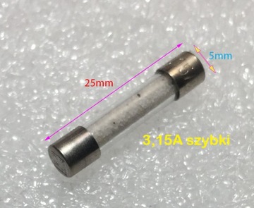 Bezpiecznik ceramiczny 3.15A F Eska 5×25mm