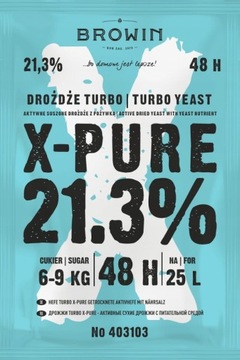 X-PURE 48 TURBO PURE 21,3% DROŻDŻE GORZELNICZE 25L