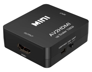 АДАПТЕР AV RCA В HDMI CINCH КОНВЕРТЕР CVBS 1080P RCA - HDMI
