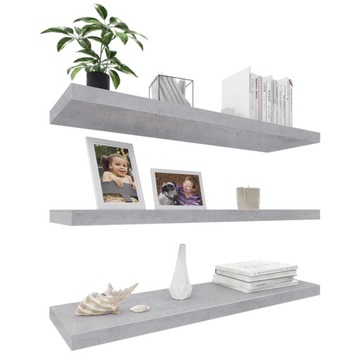 Połka ścienna samowisząca 50cm 3 SZTUKI BETON LOFT