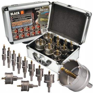 Zestaw otwornic widiowych do metalu Smart Tools 10 elementów BLACK