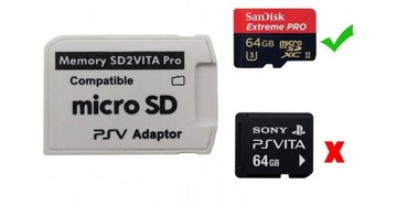 АДАПТЕР MICRO SD PS VITA SD2VITA Pro 5.0 FAT SLIM