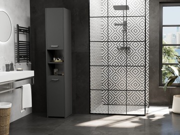 SZAFKA ŁAZIENKOWA REGAŁ SŁUPEK 30CM ANTRACYT PL Ł-30