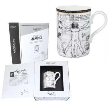 Kubek do kawy herbaty na prezent 380 ml L. da Vinci Człowiek Witruwiański