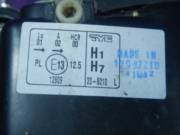 SEAT ALTEA 04-09 SVĚTLO SVĚTLOMET LEVÝ 20-B10L