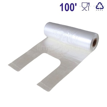 Reklamówki foliowe jednorazowe zrywki NA ROLCE a'100 Plast 5kg HDPE Premium