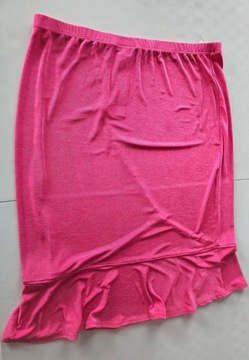 Kim&Co spódnica midi różowa falbana 46 48