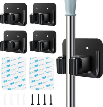 4X WIESZAK UCHWYT SAMOPRZYLEPNY NA MOPA MIOTŁĘ