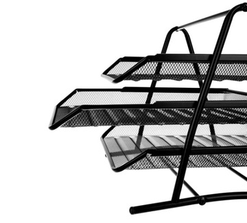 ЯЩИКИ ДЛЯ ДОКУМЕНТОВ 3 ПОЛКИ А4 ОРГАНАЙЗЕР ЧЕРНЫЙ