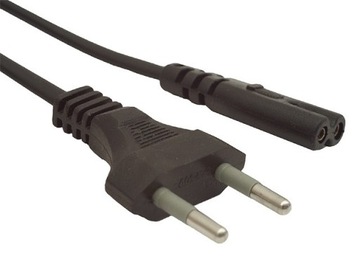 KABEL ZASILAJĄCY C8 ÓŚEMKA EURO RADIOWY 2PIN 1,8M