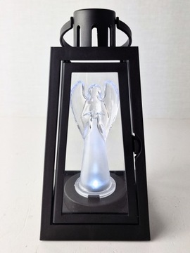 ДЕКОРАТИВНЫЙ СВЕТОДИОДНЫЙ ФОНАРЬ ANGEL LANTERN ФОНАРЬ С АНГЕЛОМ ДЛЯ МОГИЛЫ, ЧЕРНЫЙ