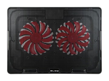 PODSTAWKA PODKŁADKA CHŁODZĄCA LAPTOP 12-17 USB LED CZERWONY 2 WENTYLATORY