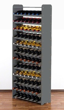 Винная полка, деревянная полка для бутылок, винная полка СОСНА, 77 бутылок