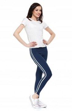 LEGGINSY getry DŁUGIE kryjące MORAJ spodnie granat