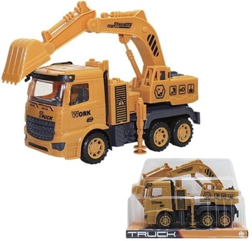 АВТОМОБИЛЬНЫЙ ЭКСКАВАТОР ГРУЗОВИК ДВИЖУЩИЕСЯ КОЛЕСА ДВИЖУЩИЙСЯ КОВШ