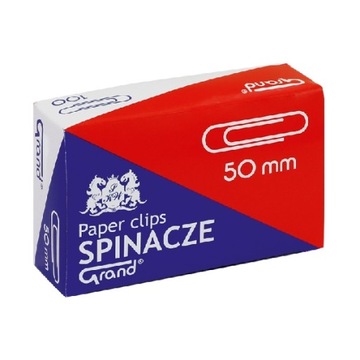 SPINACZE BIUROWE 50 MM 100 SZTUK OKRĄGŁE GRAND