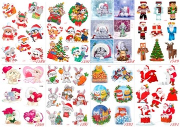 РОЖДЕСТВЕНСКИЕ НАКЛЕЙКИ на подарки День Святого Николая для детей РОЖДЕСТВЕНСКИЕ выкройки