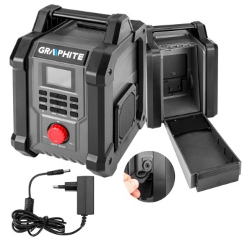 ГРАФИТОВАЯ КОНСТРУКЦИЯ РАДИО FM DAB USB BT 18В+230В