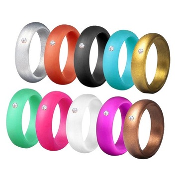 10pcs Multiple Colors Silicone s Wedding Bands for