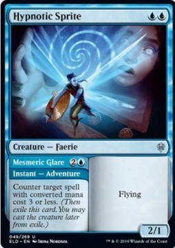 MTG Hypnotic Sprite // Mesmeric Glare uncommon ELD