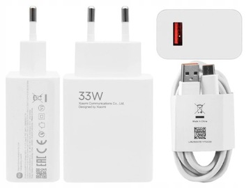 ORYGINALNA TURBO SZYBKA ŁADOWARKA 33W 6A XIAOMI REDMI Note 9 10 11 12 13 14