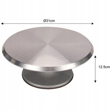 БОЛЬШАЯ ВРАЩАЮЩАЯСЯ ТАРЕЛКА ДЛЯ ТОРТА, СТАЛЬНАЯ ПОДСТАВКА ДЛЯ ТОРТА