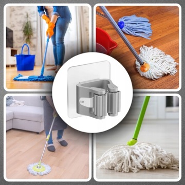 3x ДЕРЖАТЕЛЯ ДЛЯ ЩЕТКИ САМОКЛЕЯЩАЯСЯ НАСТЕННАЯ ВЕШАЛКА ДЛЯ ШВАБРЫ БЕЗ СВЕРЛЕНИЯ