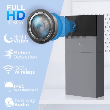 Дверной звонок на батарейках, Wi-Fi камера Tuya Laxihub B1-TY