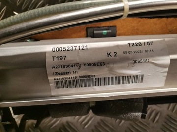 MERCEDES-BENZ S W221 ROLETA KUFRU