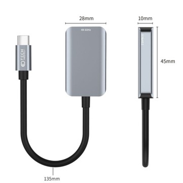 АДАПТЕР HDMI 4K 60 Гц THUNDERBOLT 3 USB-C TYPE-C ДЛЯ MACBOOK M1 M2 M3 / ПК