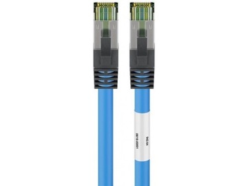 Kabel Patchcord CAT 8.1 S/FTP PIMF RJ45/RJ45 20m niebieski