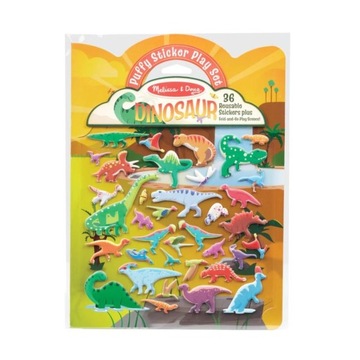 Melissa and Doug Naklejki wielokrotnego użytku wypukłe Dinozaury