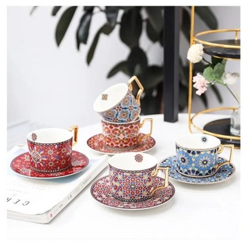 Роскошный марокканский кофейный набор в британском стиле с блюдцем и золотым Генделем