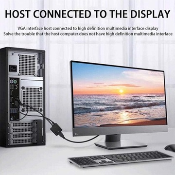 Переходник VGA-HDMI Full HD 60 Гц + аудиоконвертер