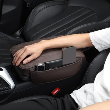 Poduszka podłokietnika samochodowego Podłokietnik samochodowy ze skóry PU, czarny