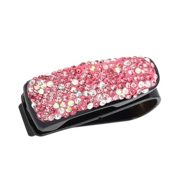 ZACISK AUTOMATYCZNY RHINESTONE OSŁONA PRZECIWSŁONECZNA OKULARY PRZECIWSŁONECZNE FOLDER BILET RE