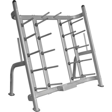 Stojak na hantle Zestawy Body Pump srebrny metal