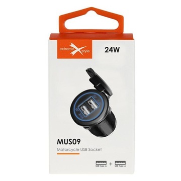 eXtreme MUS09 2x USB-разъем для мотоцикла